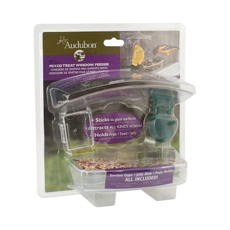 Audubon Audubon Wild Bird 1 lb Plastic Window Mount Bird Feeder 2 ports NAWFDR